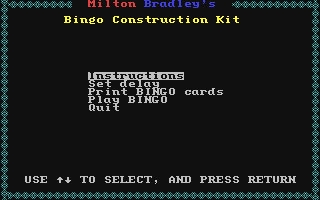 Bingo Construction Set image