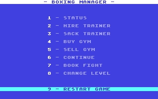 World Championship Boxing Manager - Commodore 64 Game - Download Disk/Tape  - Lemon64