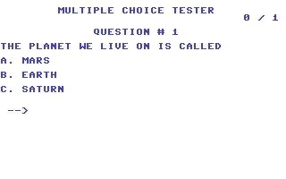 Multiple Choice Tester image