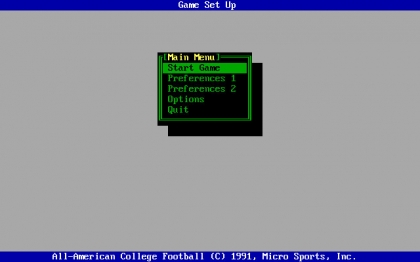 All-American College Football (1991) image