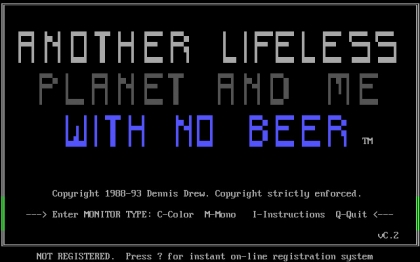 ANOTHER LIFELESS PLANET AND ME WITH NO BEER image
