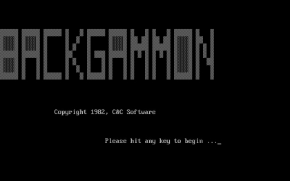 BACKGAMMON (1982) image