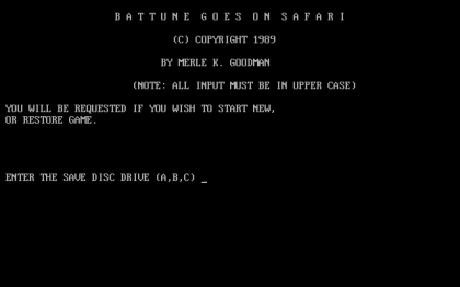 BATTUNE GOES ON SAFARI image