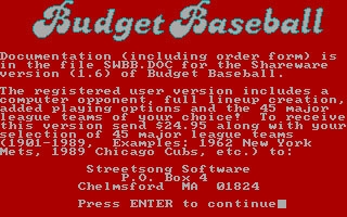 Budget Baseball (1990) image