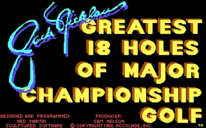 Jack Nicklaus' Greatest 18 Holes of Major Championship Golf (1988) image