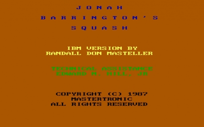 Jonah Barrington's Squash (1988) image