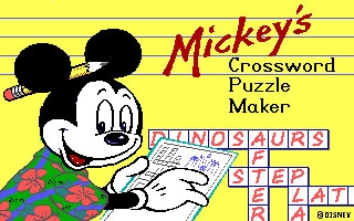 Mickey's Crossword Puzzle Maker (1991) image