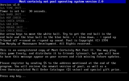 Most Certainly Not Pool II (1994) image
