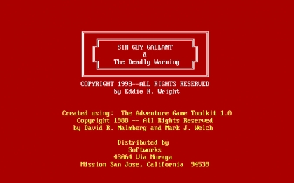 SIR GUY GALLANT & THE DEADLY WARNING image