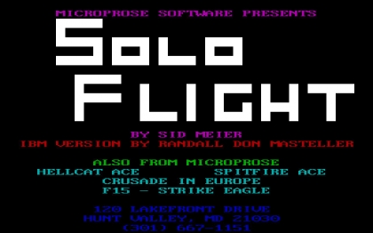 Solo Flight (1985) image