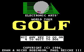 World Tour Golf (1985) image