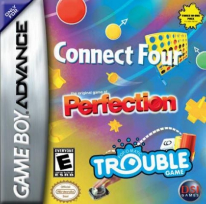 Three-in-One Pack : Connect Four + Perfection + Trouble [USA] image