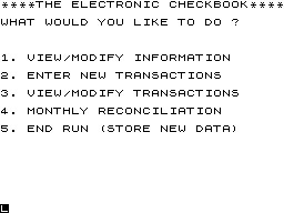 Electronic Checkbook The image