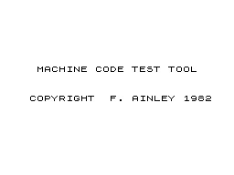 Machine Code Test Tool image