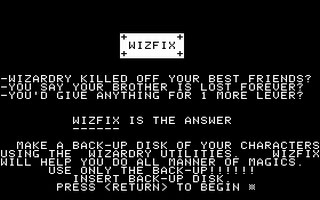Wizfix - Wizardry Editor  image