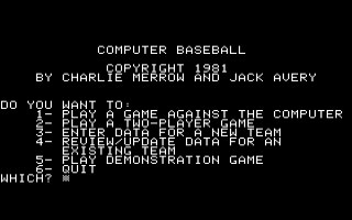 Computer Baseball  image